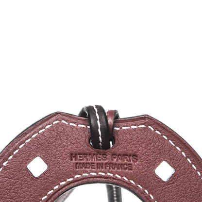 Hermes Swift Paddock Horseshoe Bag Charm Ebene Rouge H 3 of 4