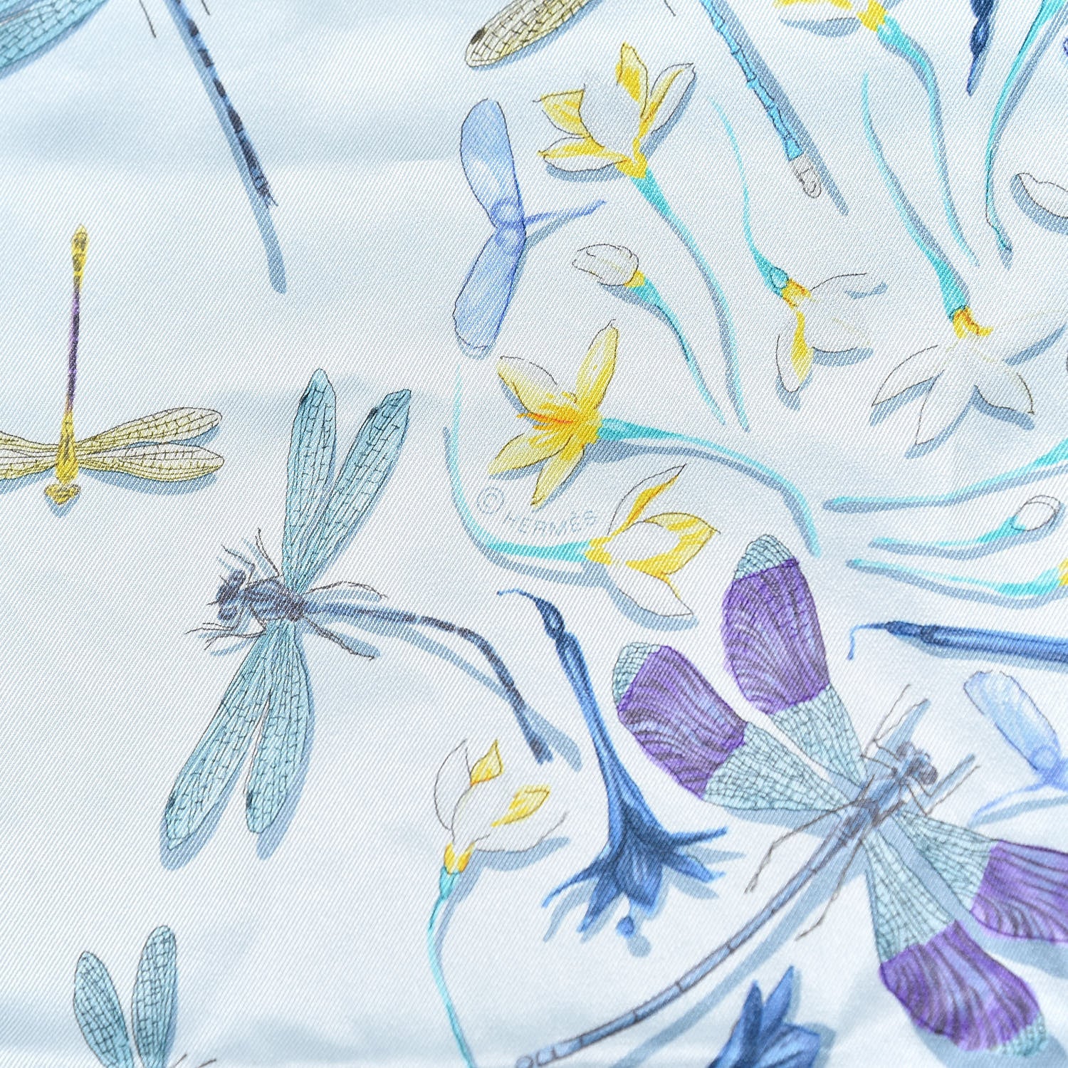 Hermes Silk Dragonflies Scarf 70 5 of 6