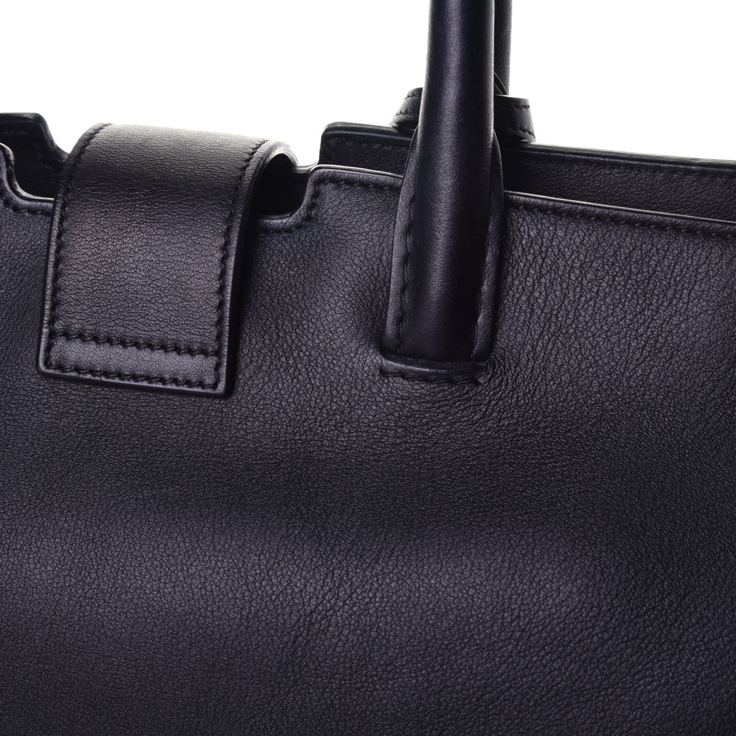 Saint Laurent Calfskin Small Monogram Downtown Cabas Black 11 of 11