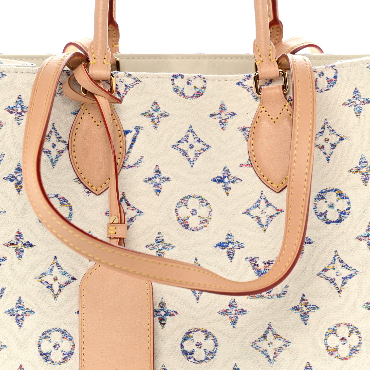 Louis Vuitton Monogram Jacquard Nautical Onthego MM Multicolor Beige 7 of 9