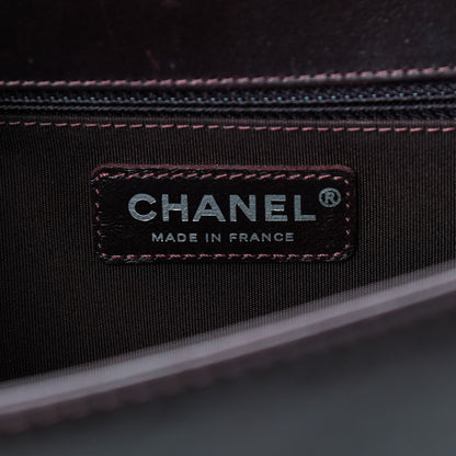 Chanel Goatskin Quilted New Medium Boy Handle Flap Burgundy 6 of 10