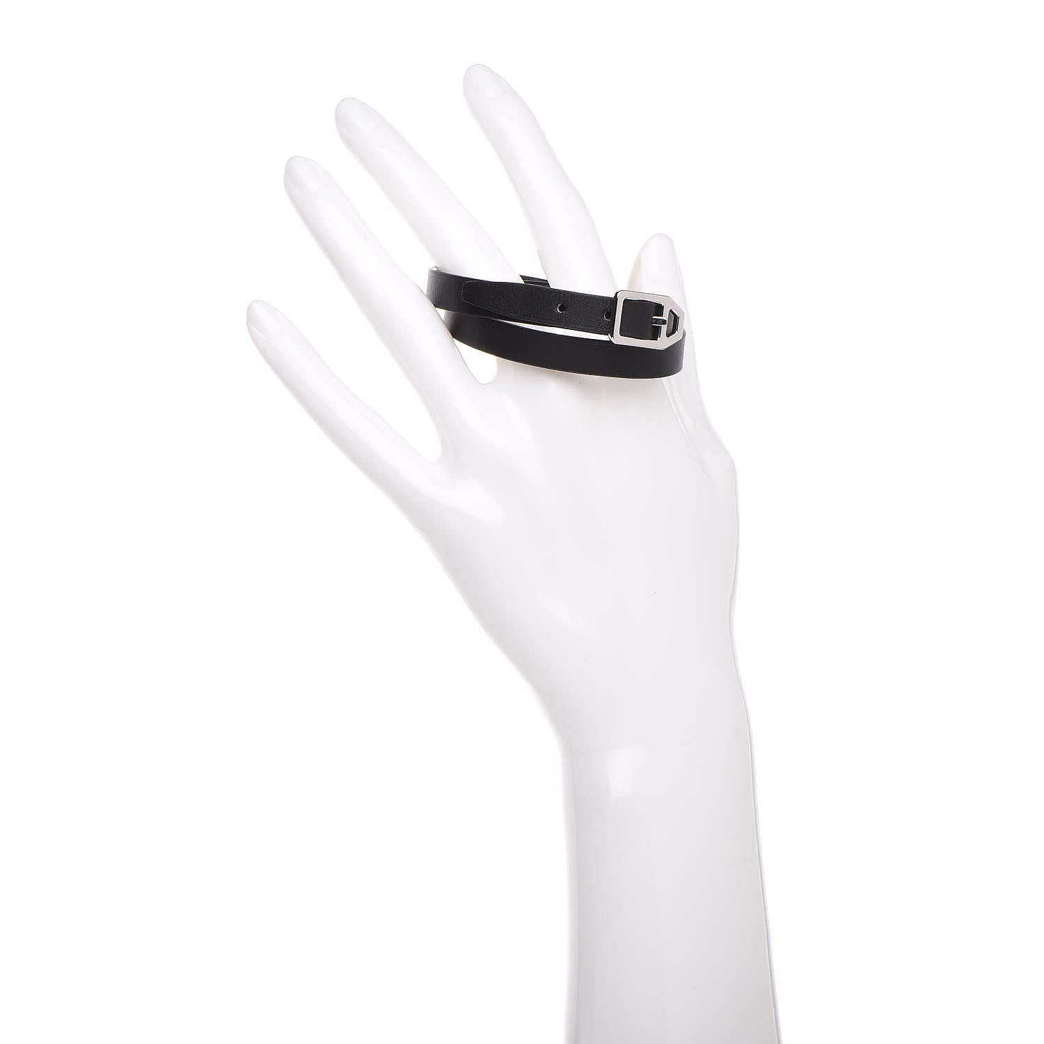 Hermes Chamonix Swift Paddock Double Tour Bracelet T4 Black Bleu De Prusse 2 of 8
