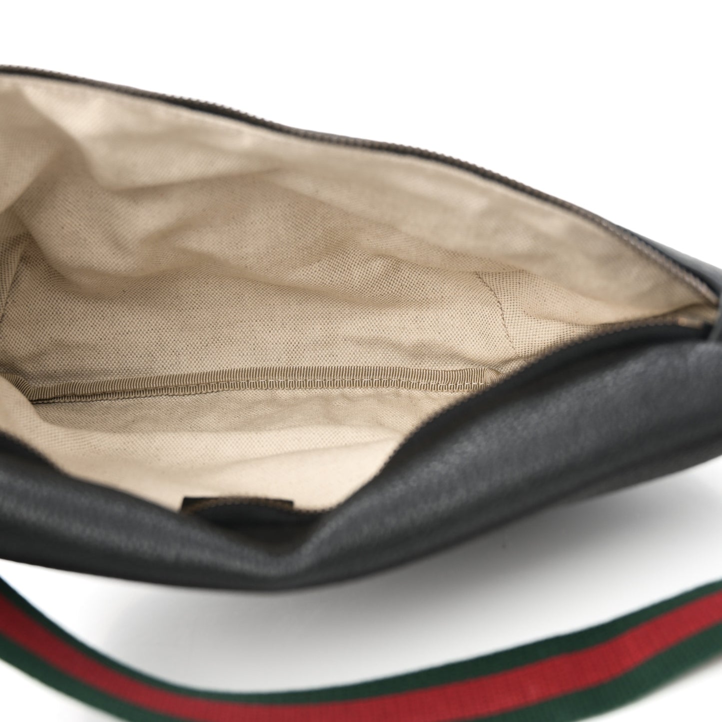 Grained Calfskin Logo Belt Bag Black