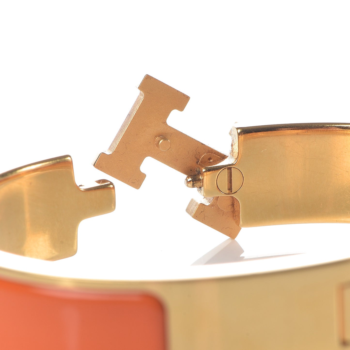 Enamel Narrow Clic Clac H Bracelet PM Orange