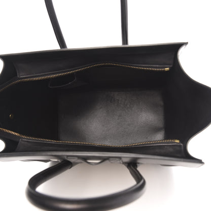 Celine Elephant Calfskin Mini Bi-Color Luggage Black White 5 of 13