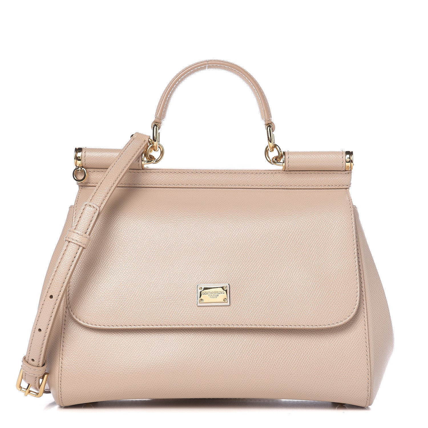 Dolce & Gabbana Dauphine Calfskin Medium Miss Sicily Satchel Rosa Carne 1 of 8
