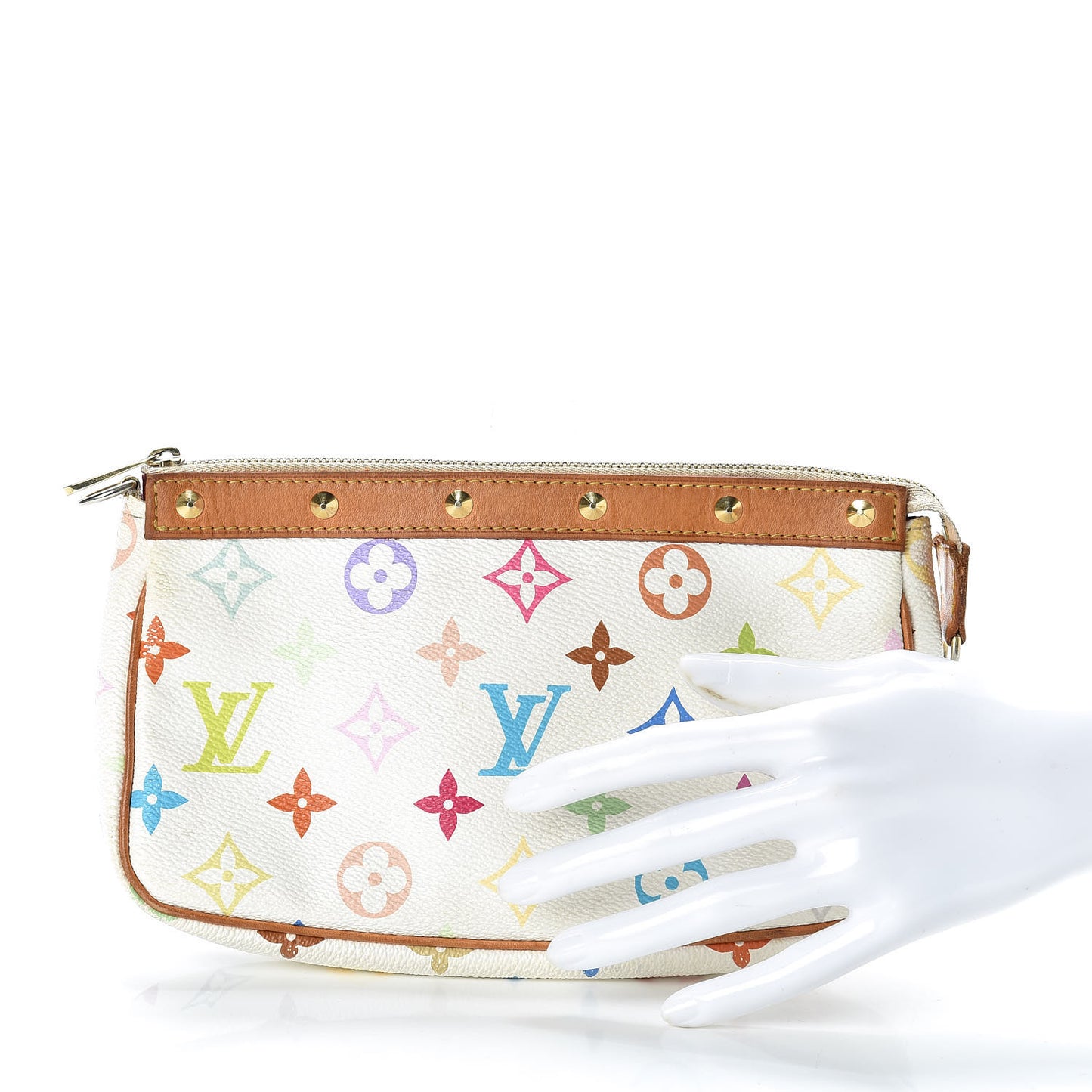 Monogram Multicolor Pochette Accessories White