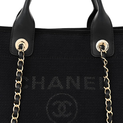 Chanel Mixed Fibers Small Deauville Tote Navy 8 of 11