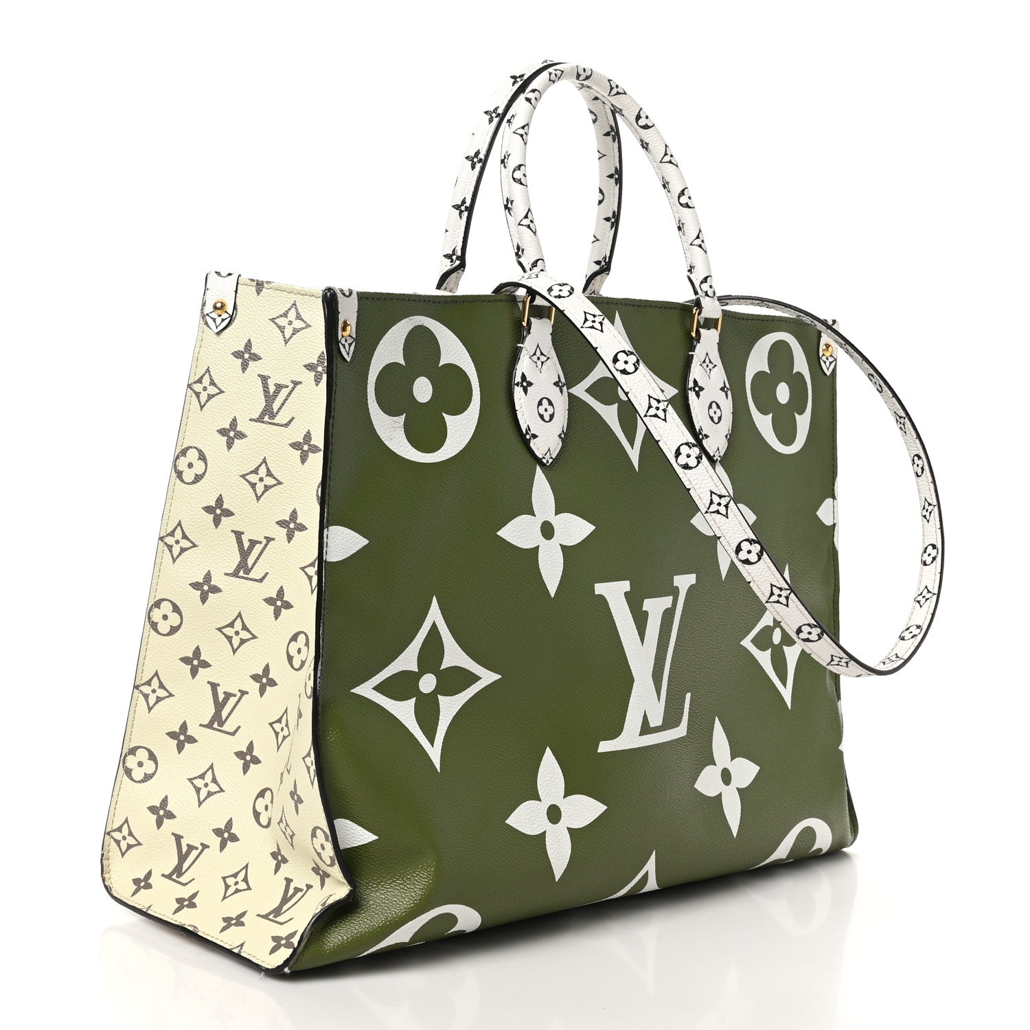 Louis Vuitton Monogram Giant Onthego GM Kaki Beige 3 of 9