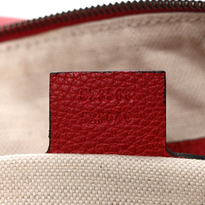 Gucci Grained Calfskin Logo Half Moon Hobo Red 7 of 9