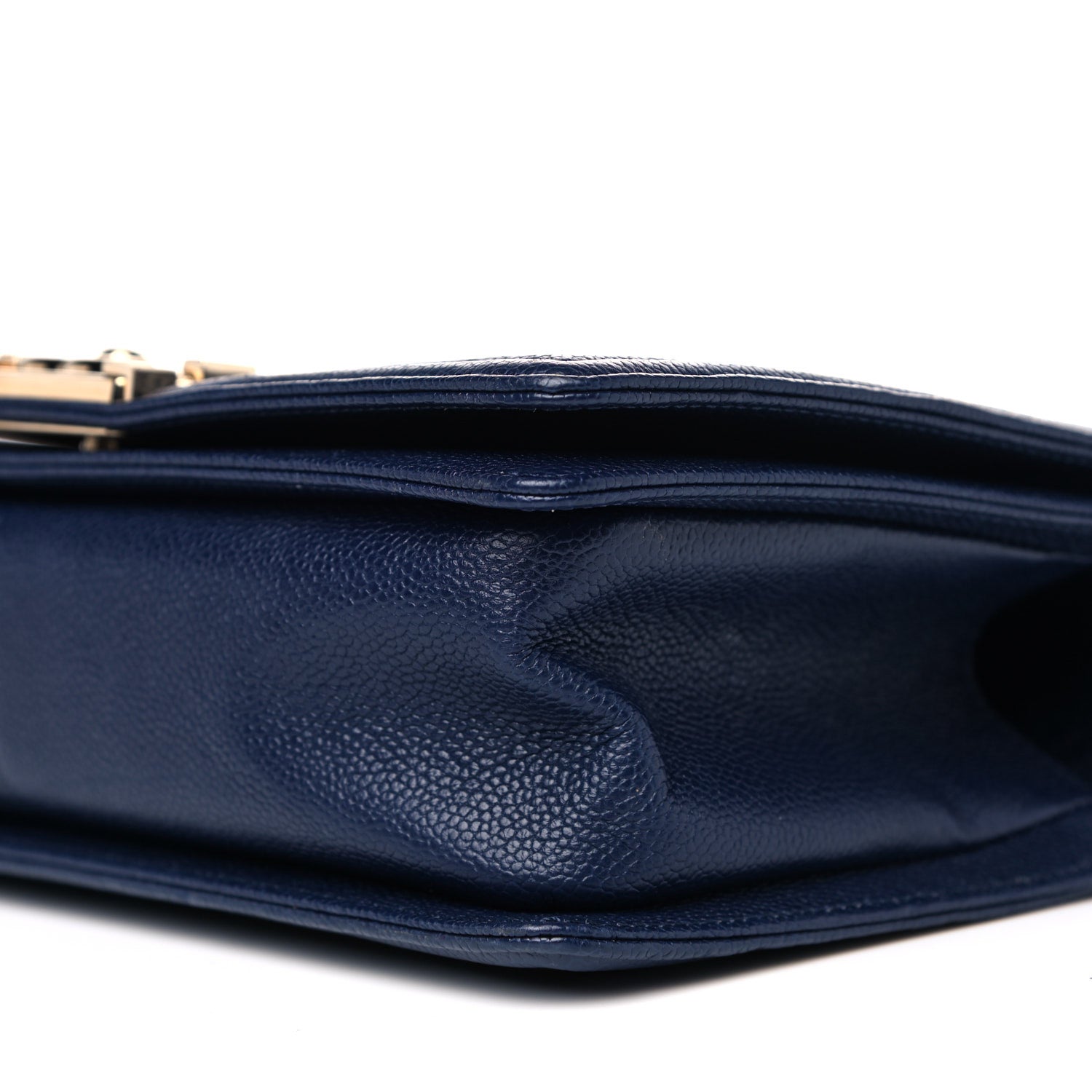 Chanel Caviar Chevron Quilted Medium Boy Flap Navy 9 of 11