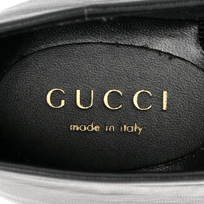 Gucci Malaga Kid Snakeskin Interlocking G Ballet Flats 37 Black 7 of 8