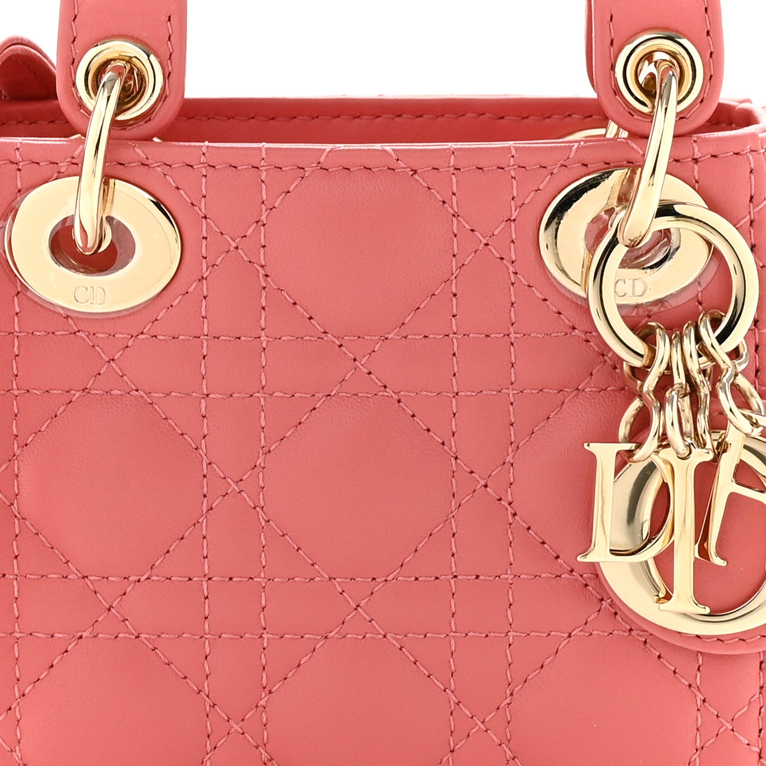 Christian Dior Lambskin Cannage Micro Lady Dior Pink 8 of 11