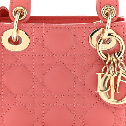 Christian Dior Lambskin Cannage Micro Lady Dior Pink 8 of 11