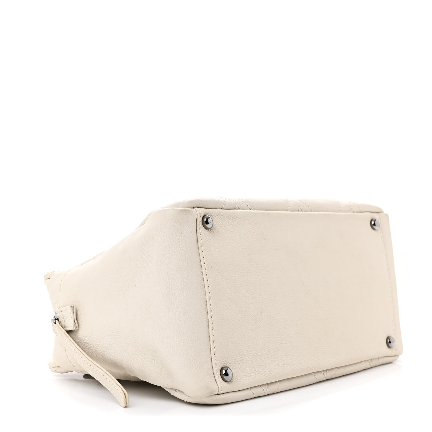 Chanel Calfskin Small Diamond Stitch Tote White 4 of 12