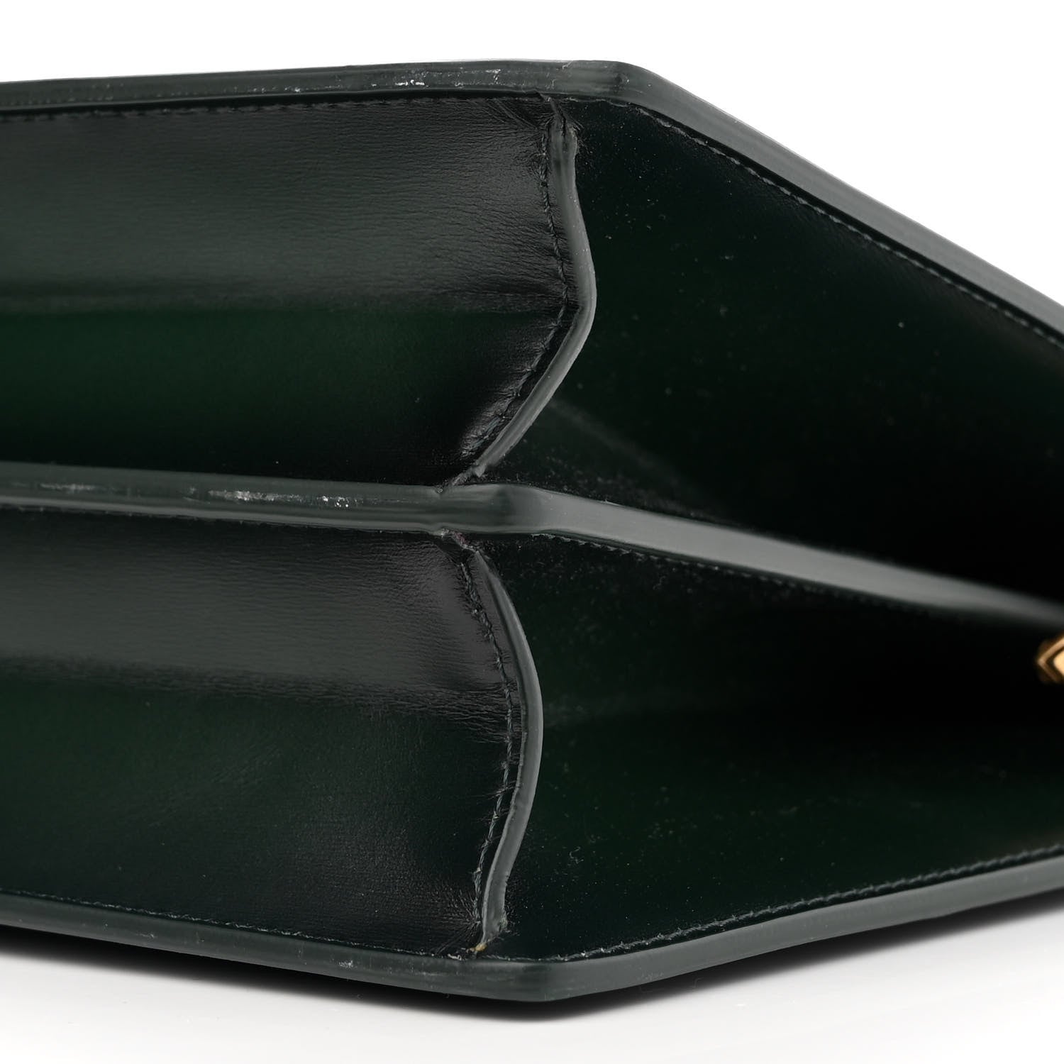 Celine Box Calfskin Medium Clasp Bag Dark Green 8 of 9