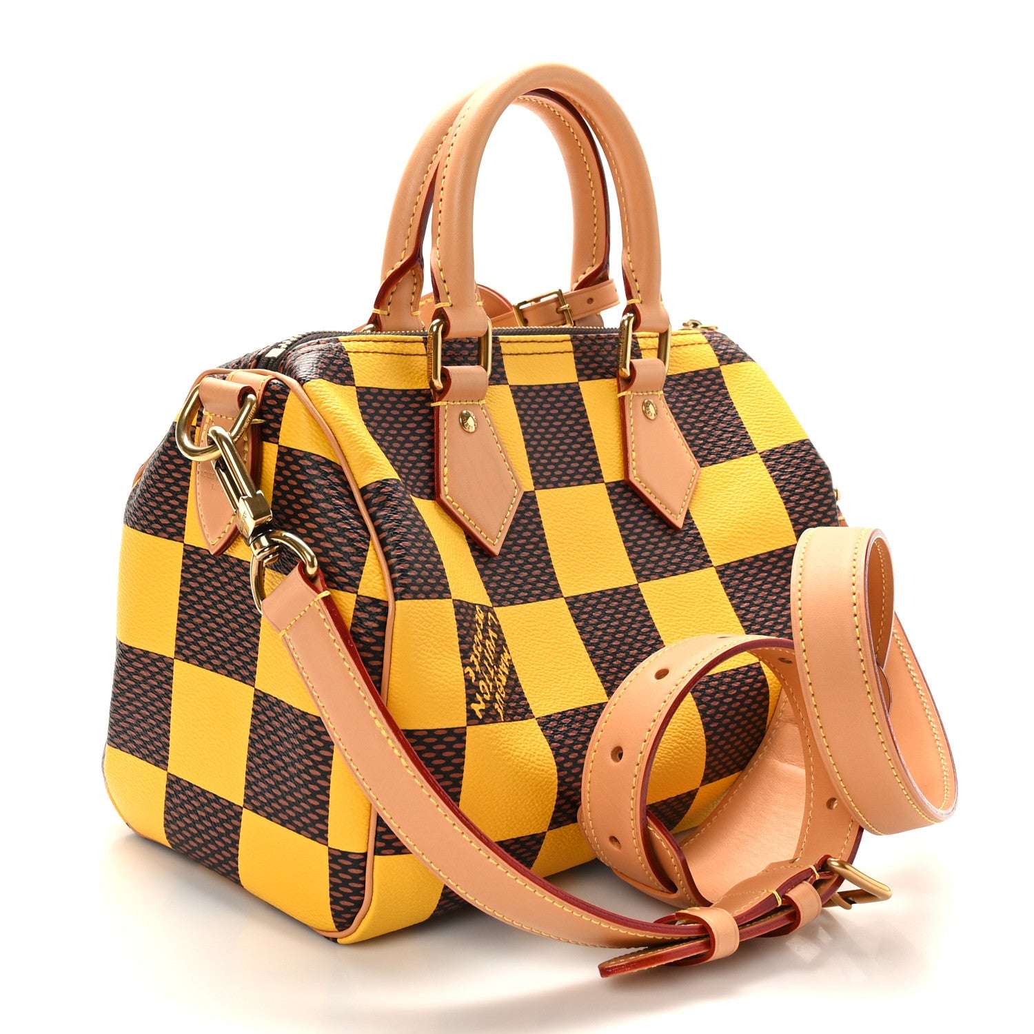 Louis Vuitton LOUIS VUITTON Damier Pop Speedy Bandouliere 25 Jaune Mat 3 of 11