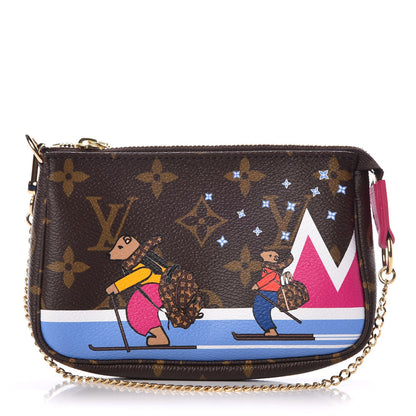 Louis Vuitton Monogram 2018 Christmas Animation Mini Bears Pochette Accessories 1 of 8