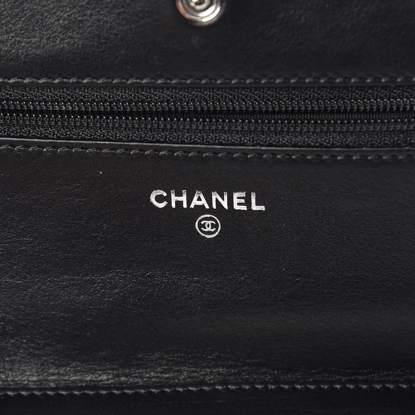 Calfskin Quilted Boy Wallet On Chain WOC So Black