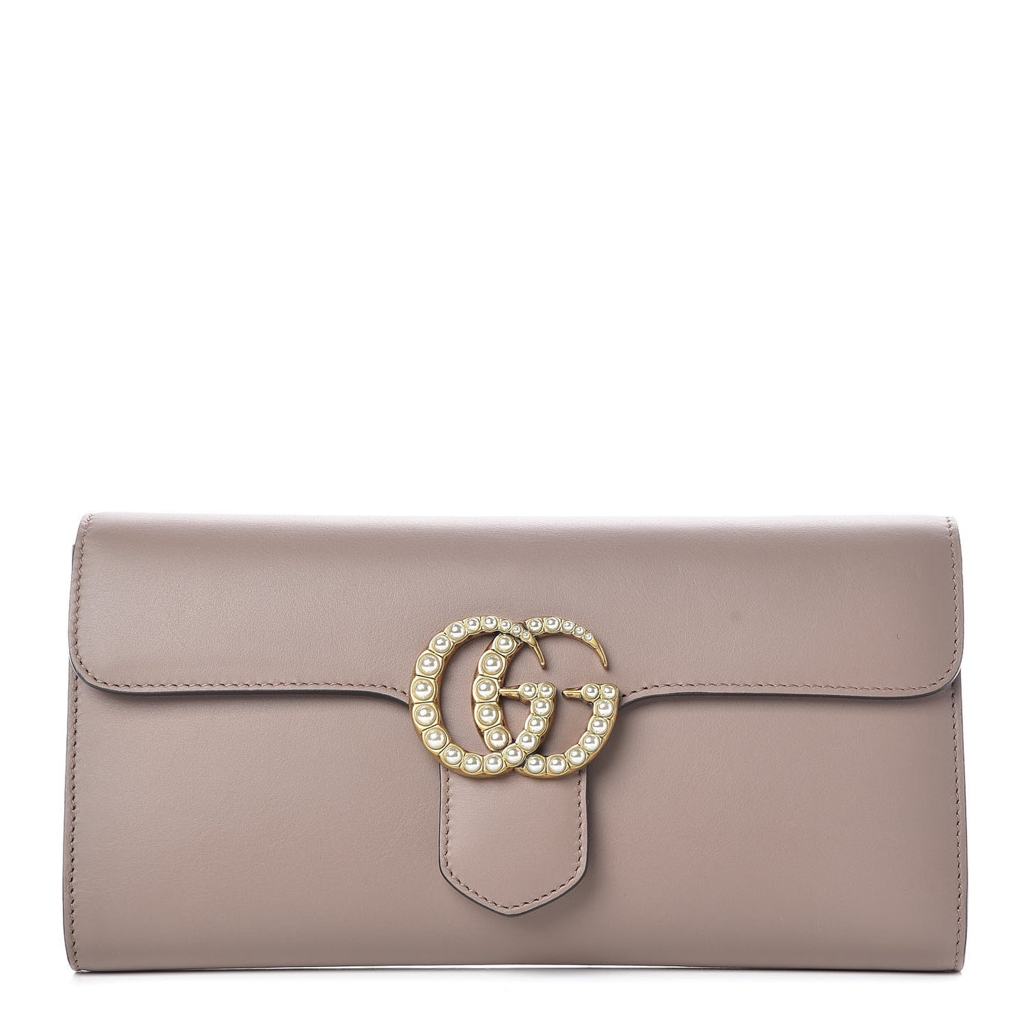 Calfskin Pearly GG Marmont Clutch Porcelain Rose