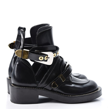 Balenciaga Brushed Calfskin Ceinture Ankle Boots 37.5 Black 4 of 8