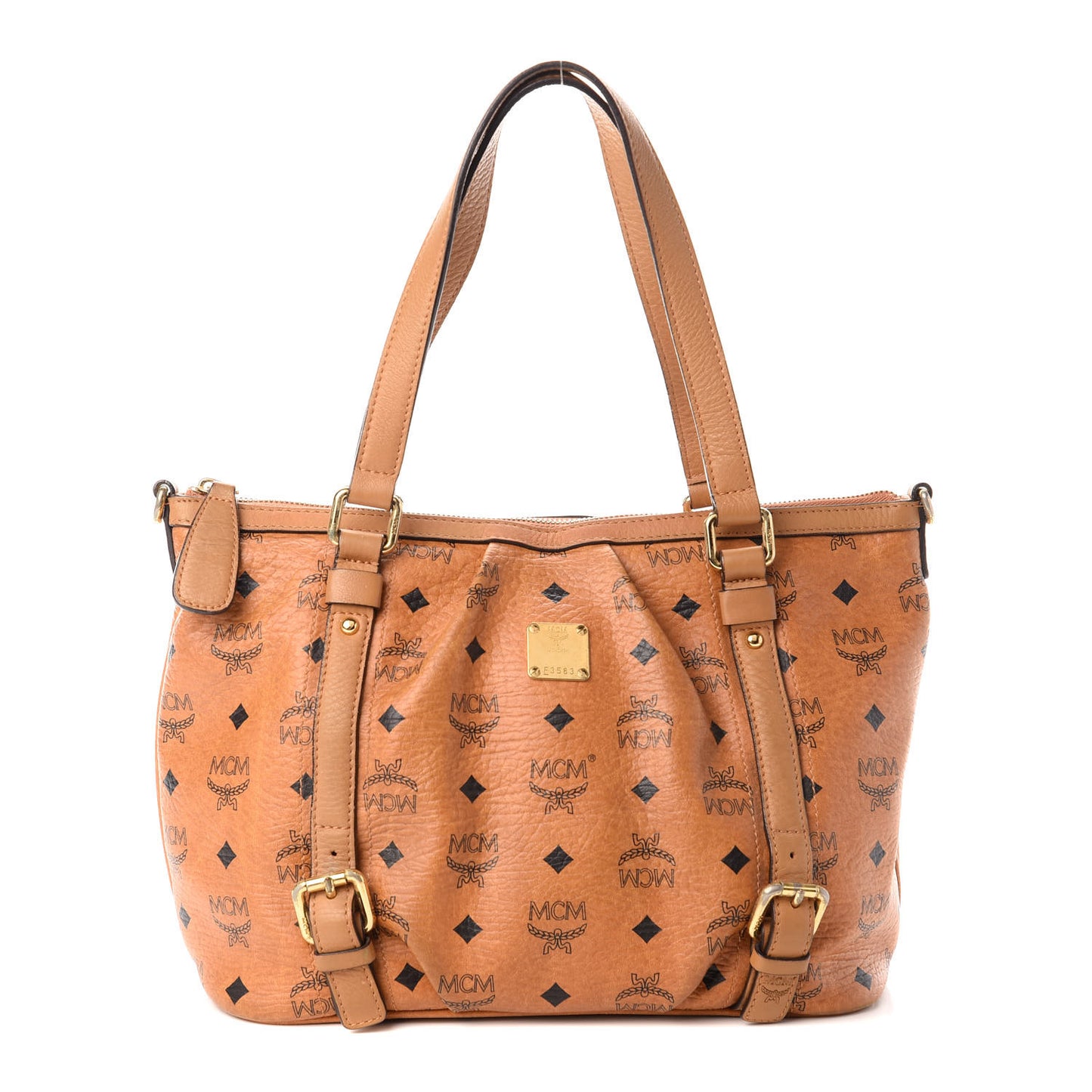 Visetos Medium Essentials Shopper Tote Cognac