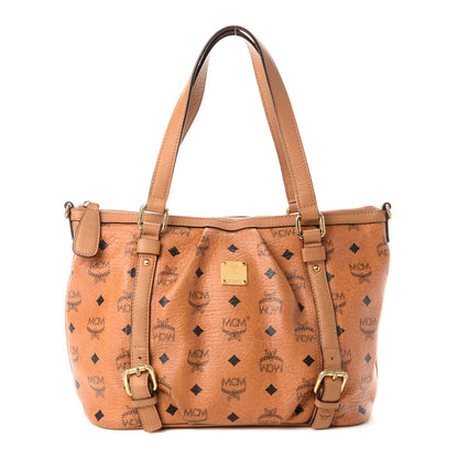 MCM Visetos Medium Essentials Shopper Tote Cognac 1 of 11
