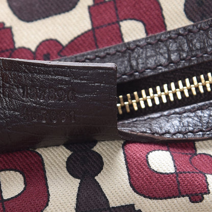 Gucci Monogram Medium Jolicoeur Tote Dark Brown 7 of 14