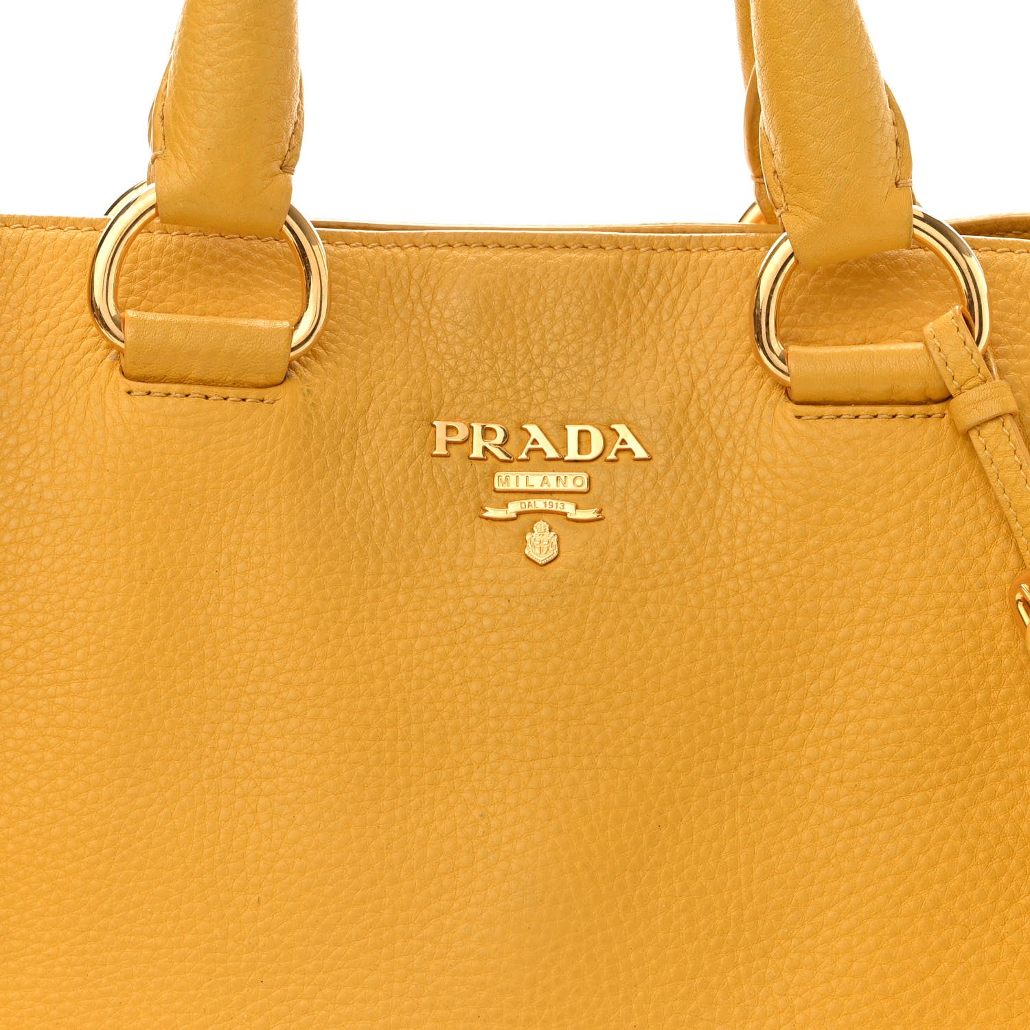 Prada Vitello Daino Shopping Tote Mimosa 9 of 12