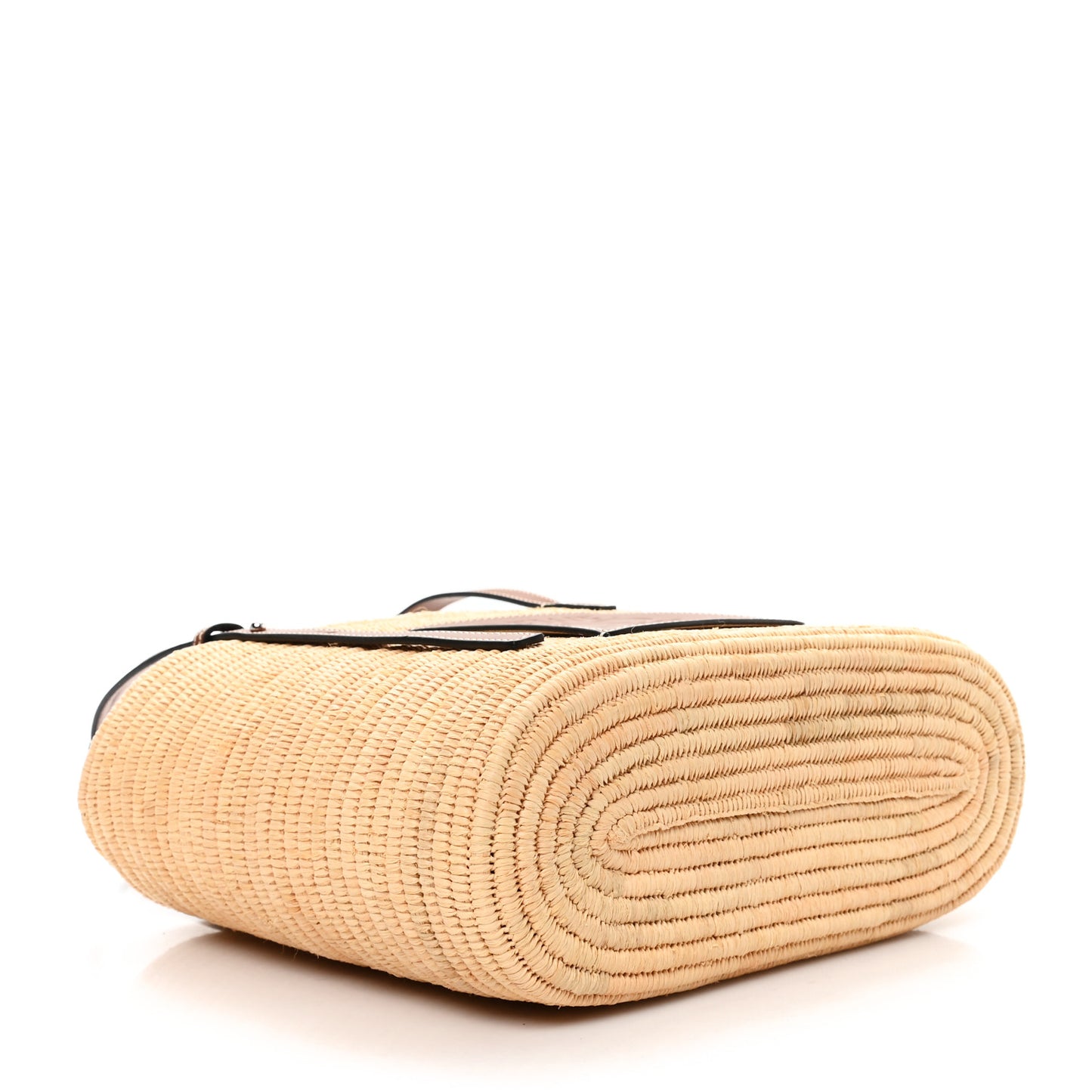 Raffia Small Square Basket Tote Bag Natural Tan