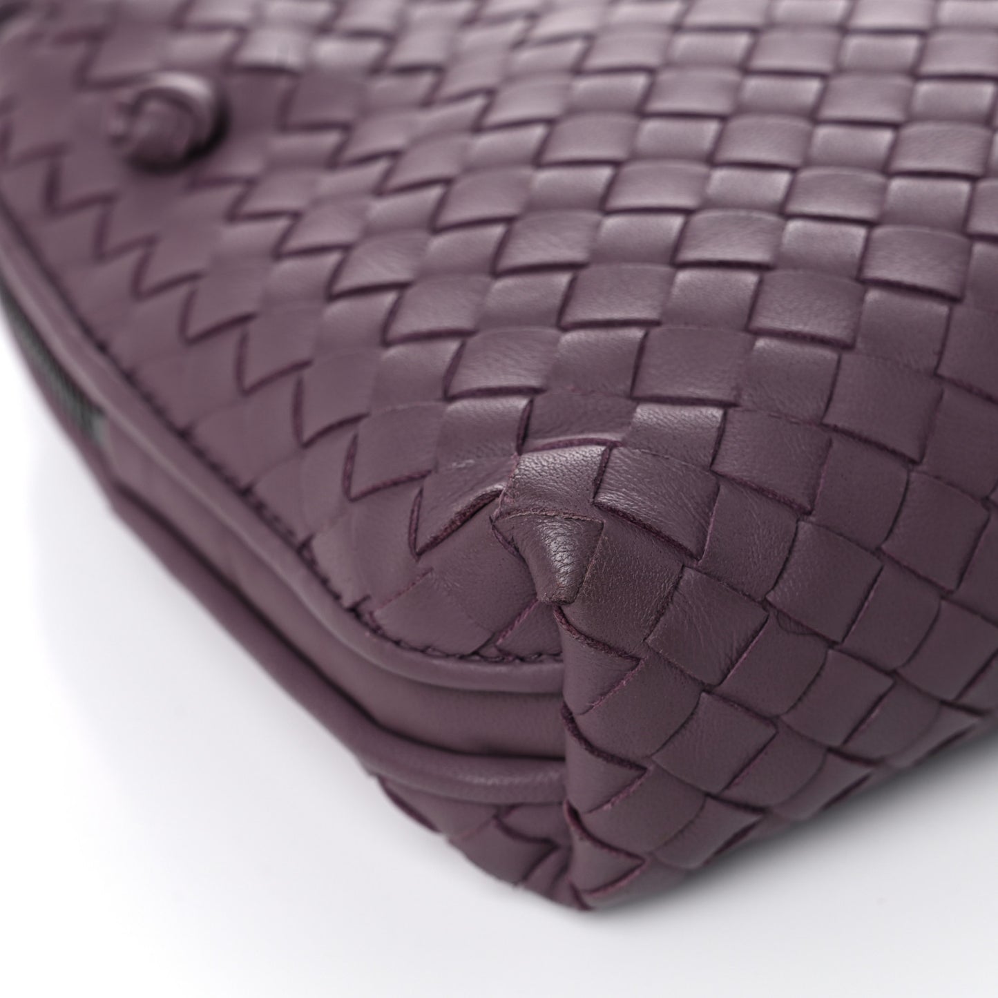 Nappa Intrecciato Pillow Crossbody Messenger Dark Purple