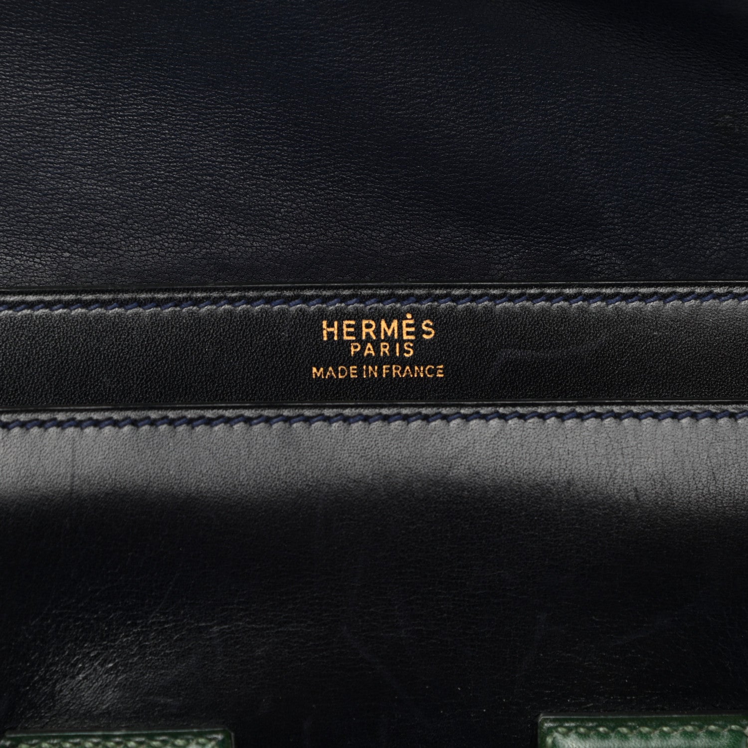 Hermes Box Medor Clutch 23 Bleu Indigo Vert Bengale 5 of 10