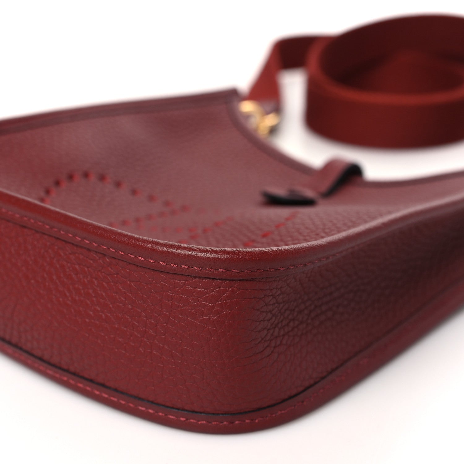 Hermes Taurillon Clemence Evelyne TPM Rouge H 10 of 11