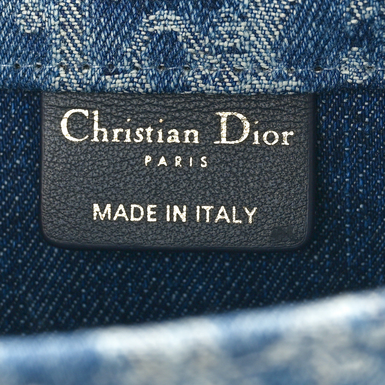 Christian Dior Denim Oblique Mini Book Tote With Strap Blue 6 of 10