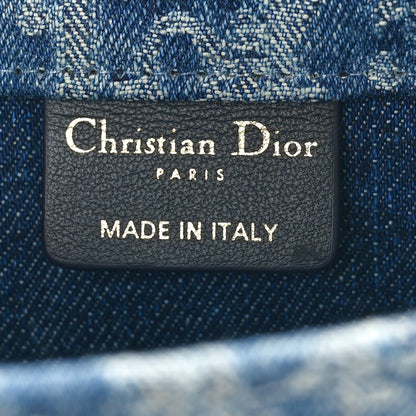 Christian Dior Denim Oblique Mini Book Tote With Strap Blue 6 of 10