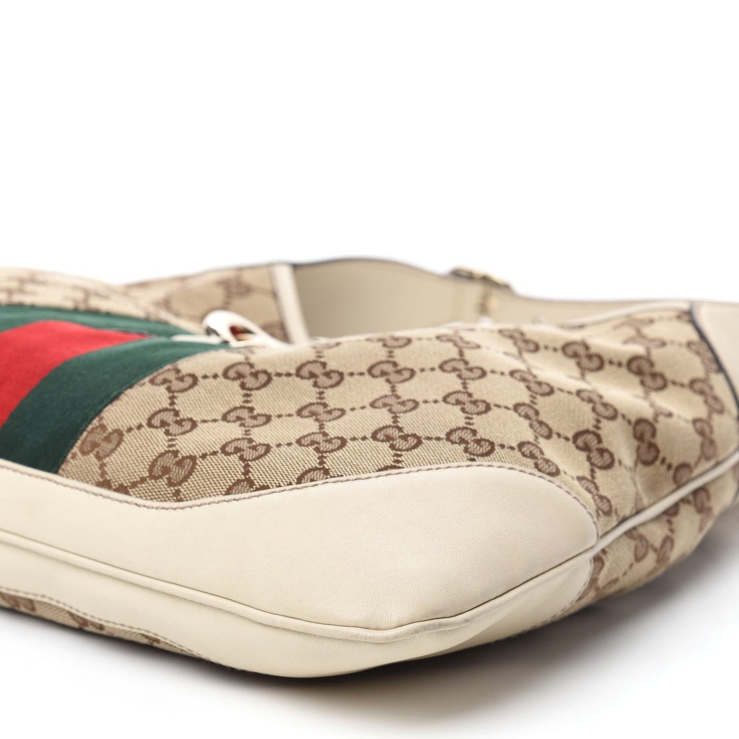 Monogram Web Jackie O Bouvier Hobo White