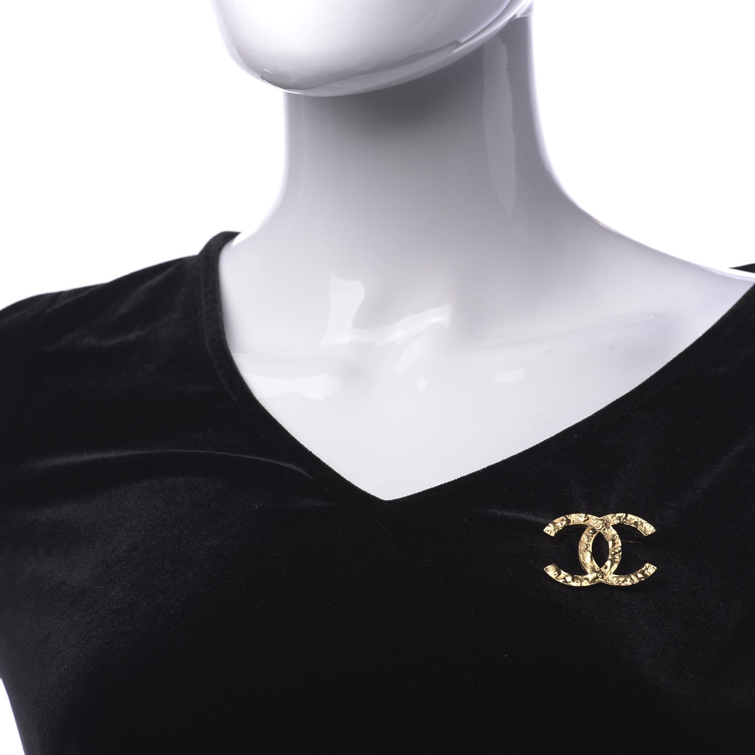 Chanel Metal Large CC Brooch Gold 2 of 5