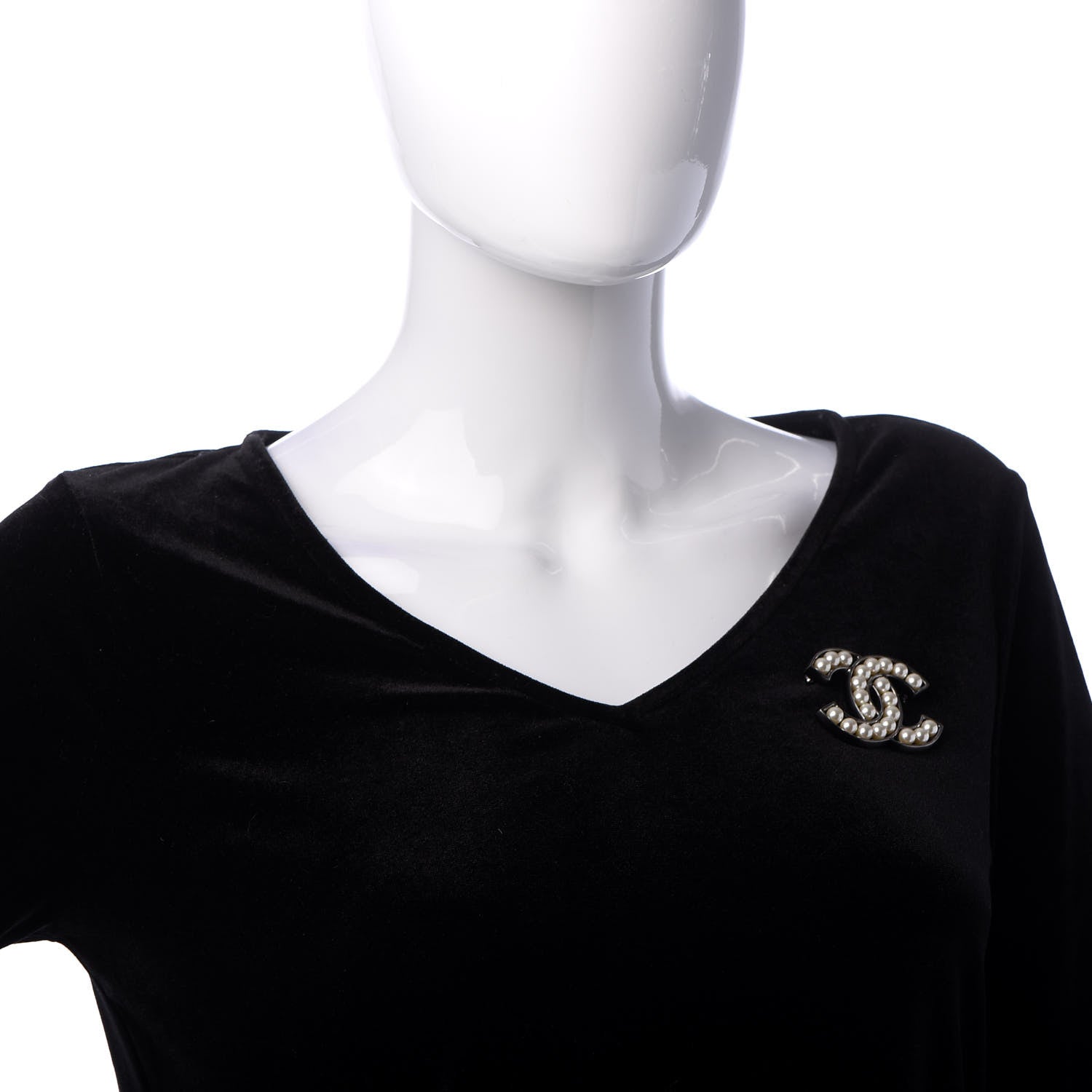 Chanel Pearl CC Brooch Silver 2 of 4
