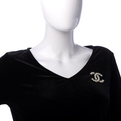 Chanel Pearl CC Brooch Silver 2 of 4