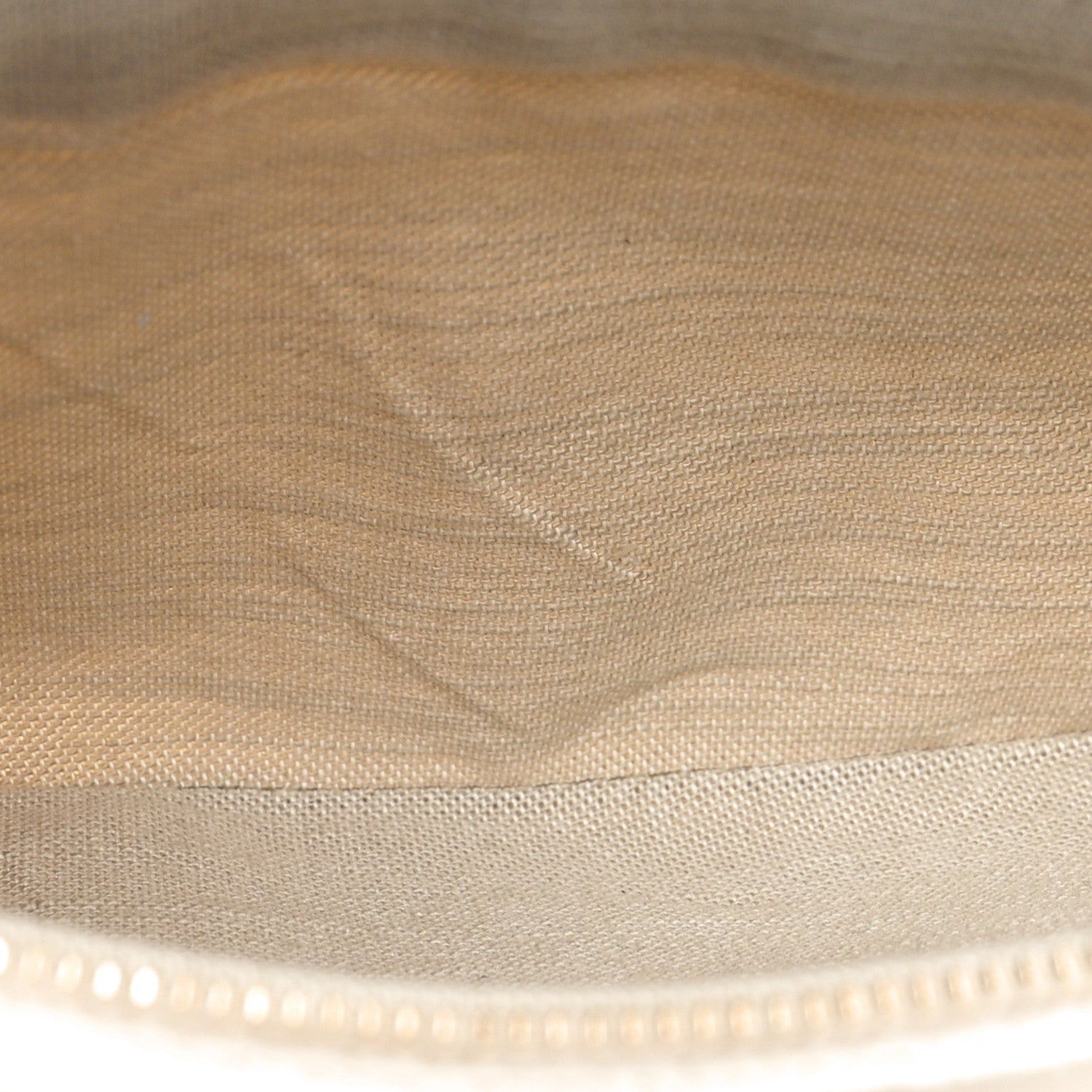Chanel Canvas Deauville Cosmetic Pouch Light Beige 5 of 9