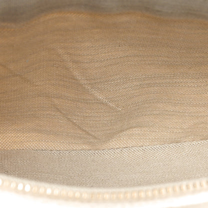 Chanel Canvas Deauville Cosmetic Pouch Light Beige 5 of 9