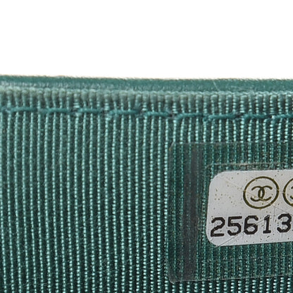 Chanel Metallic Caviar Quilted Medium Flap Wallet Green 7 of 10