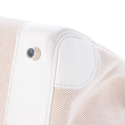 Hermes Toile Taurillon Clemence Birkin 35 White 40 of 41