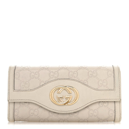 Gucci Guccissima Sukey Continental Wallet Off White 1 of 10