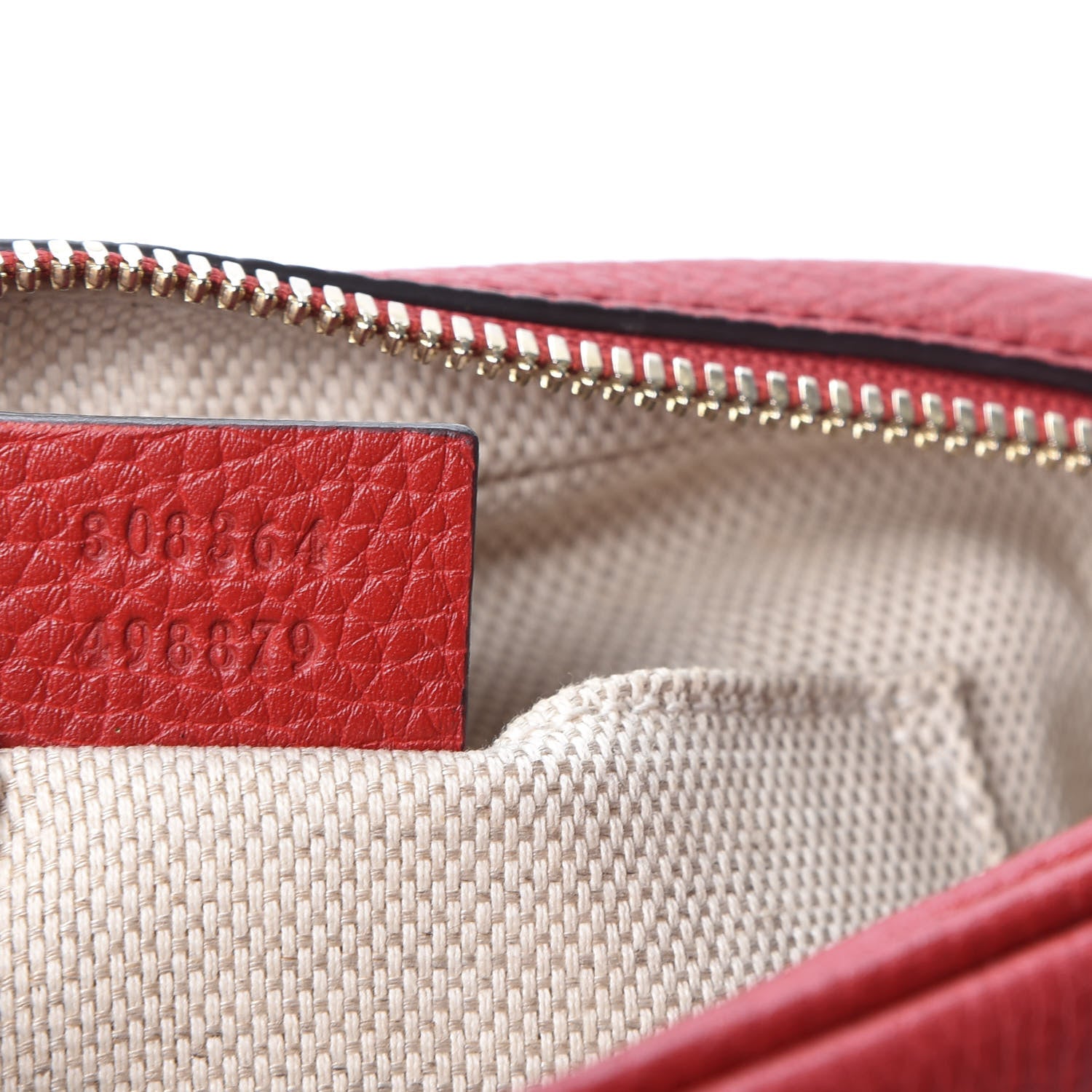 Gucci Pebbled Calfskin Small Soho Disco Bag Tabasco Red 10 of 11