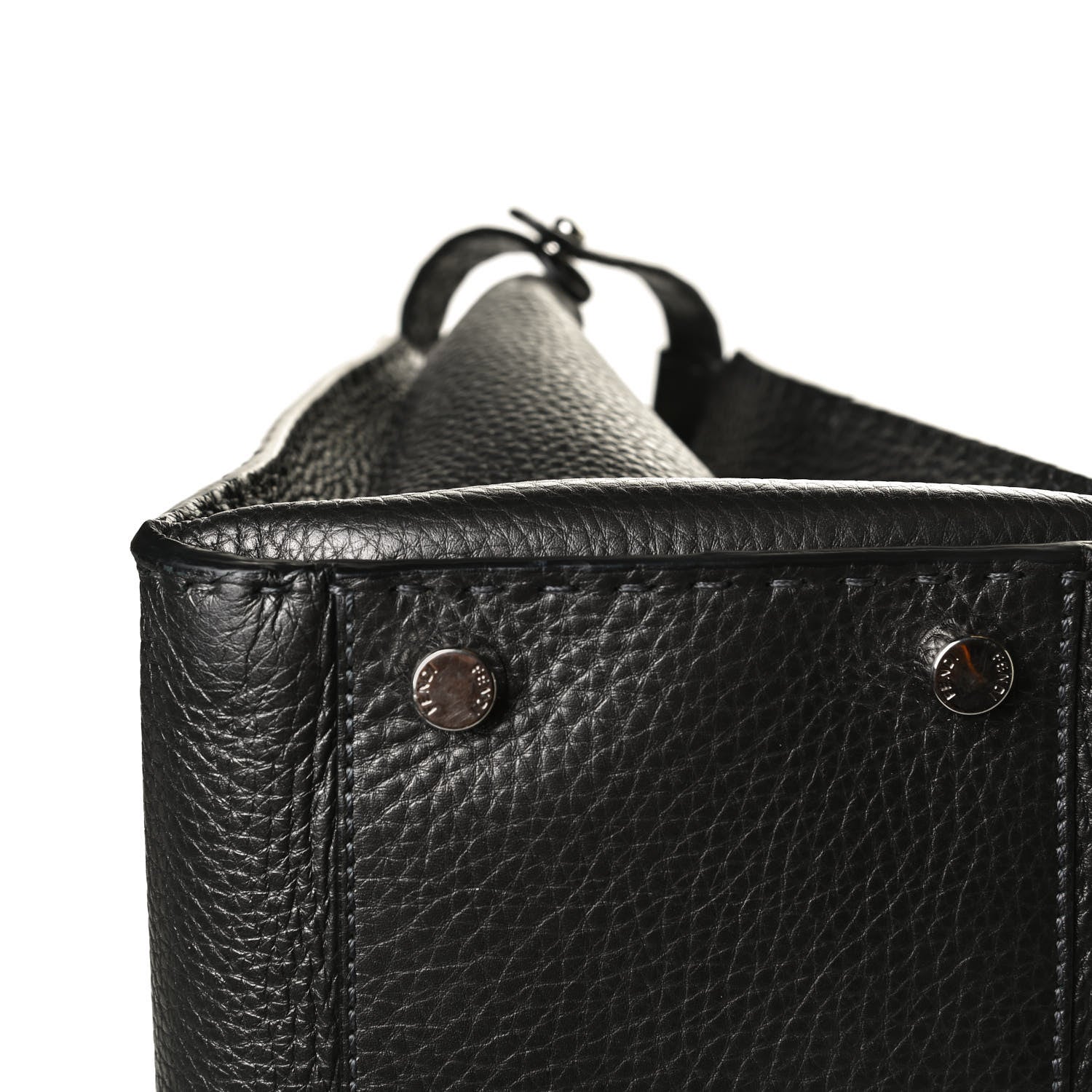 Fendi Calfskin Romano Selleria Monster Eyes Large Mens Peekaboo Iconic Essential Satchel Black White 12 of 15