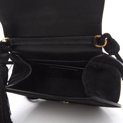 Saint Laurent Suede Tassel Demie Lune Minaudiere Black 5 of 9