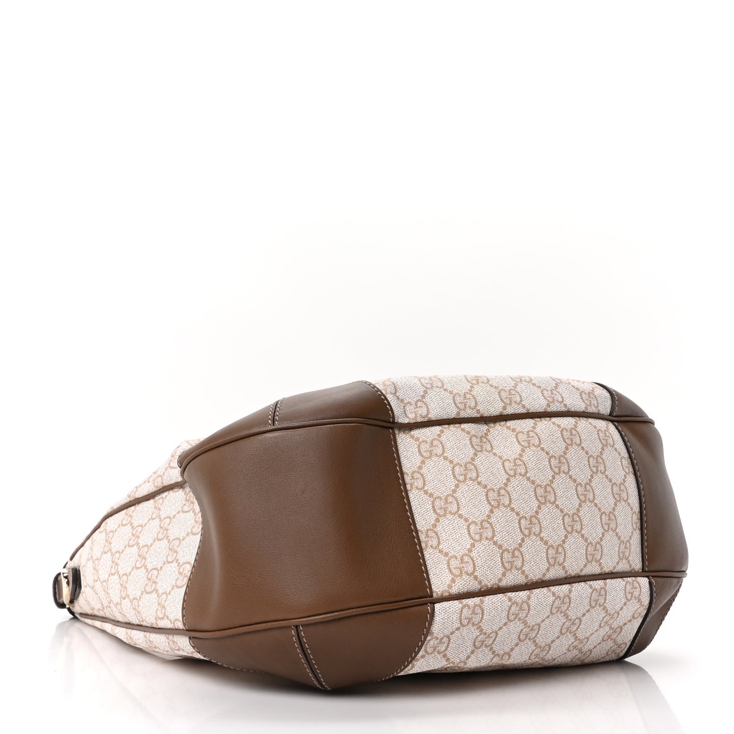 GG Supreme Monogram Margaux Calfskin Medium Nice Hobo New Mystic White Beige Brown