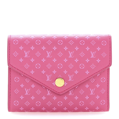 Louis Vuitton Calfskin Nanogram Embossed Victorine Wallet Rose 1 of 6