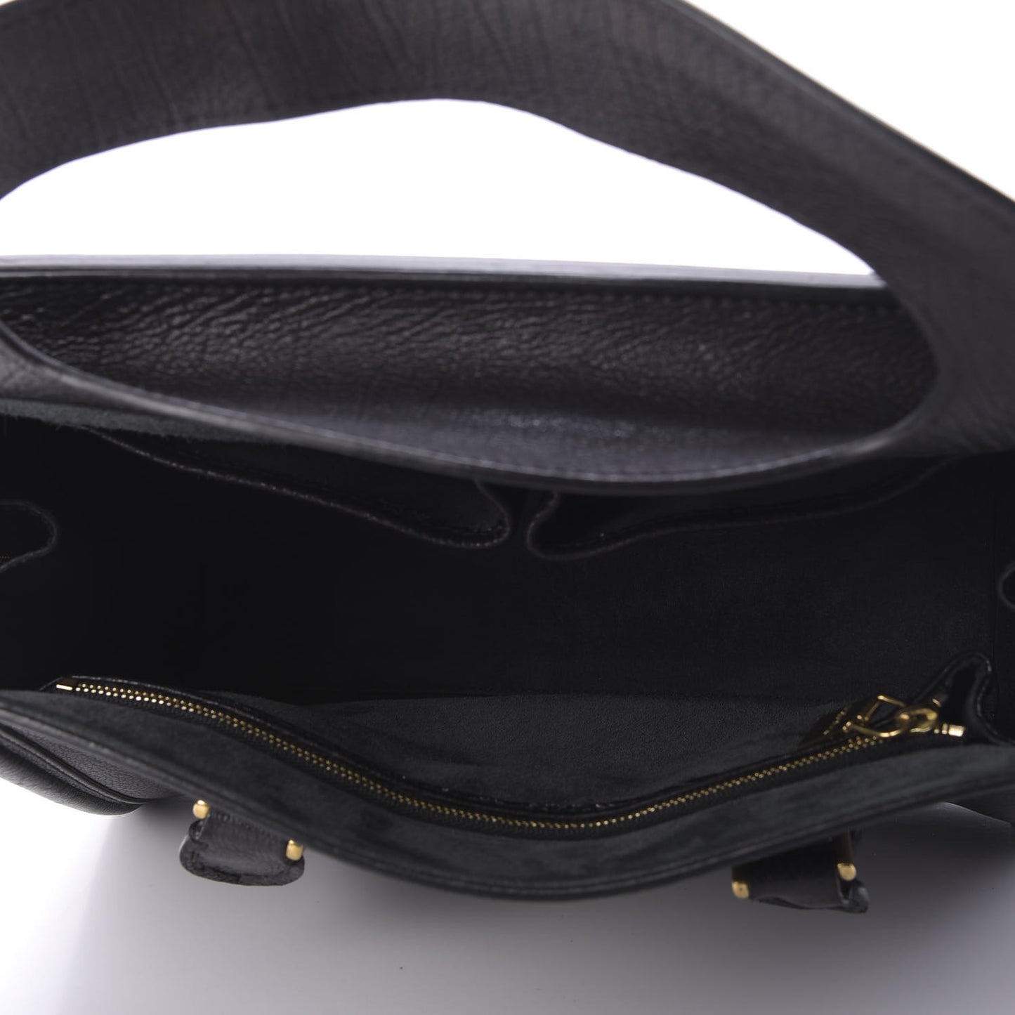 Grained Calfskin Small Heroine Black